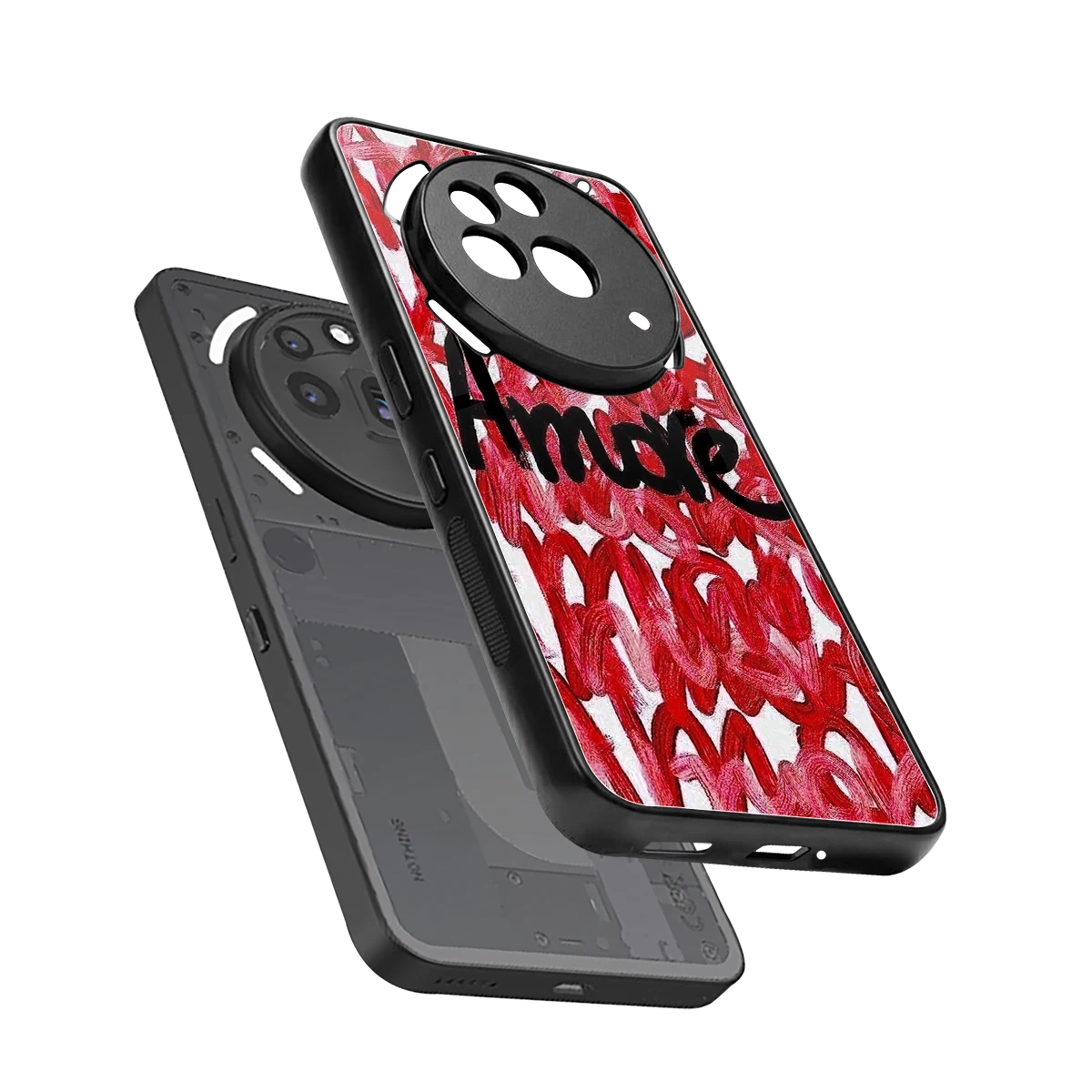 Amore sleek nothing phone 3a pro cover with tempered glass back and TPU edges