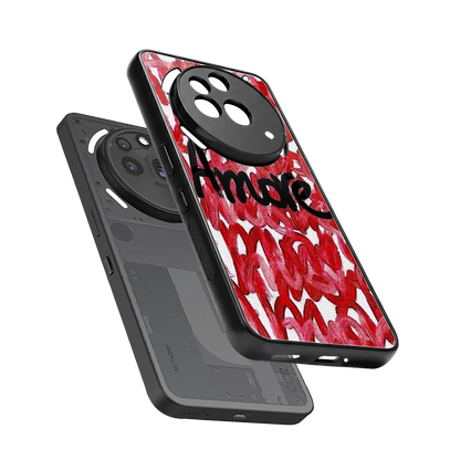 Amore sleek nothing phone 3a pro cover with tempered glass back and TPU edges