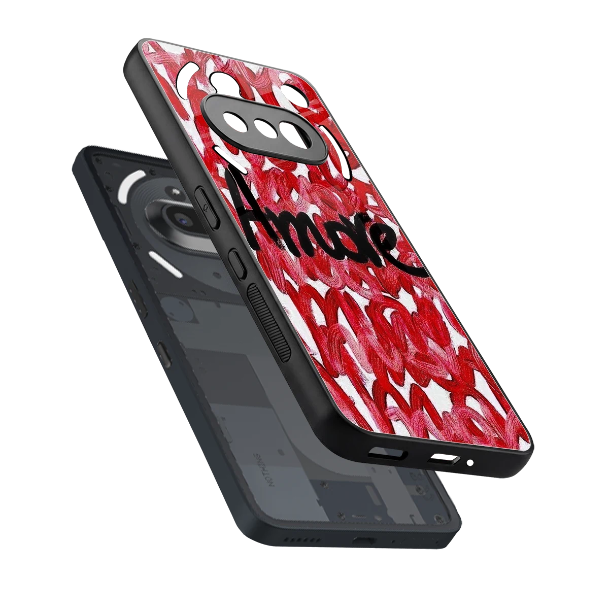 Amore sleek nothing phone 3a cover with tempered glass back and TPU edges