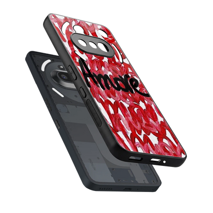 Amore sleek nothing phone 3a cover with tempered glass back and TPU edges