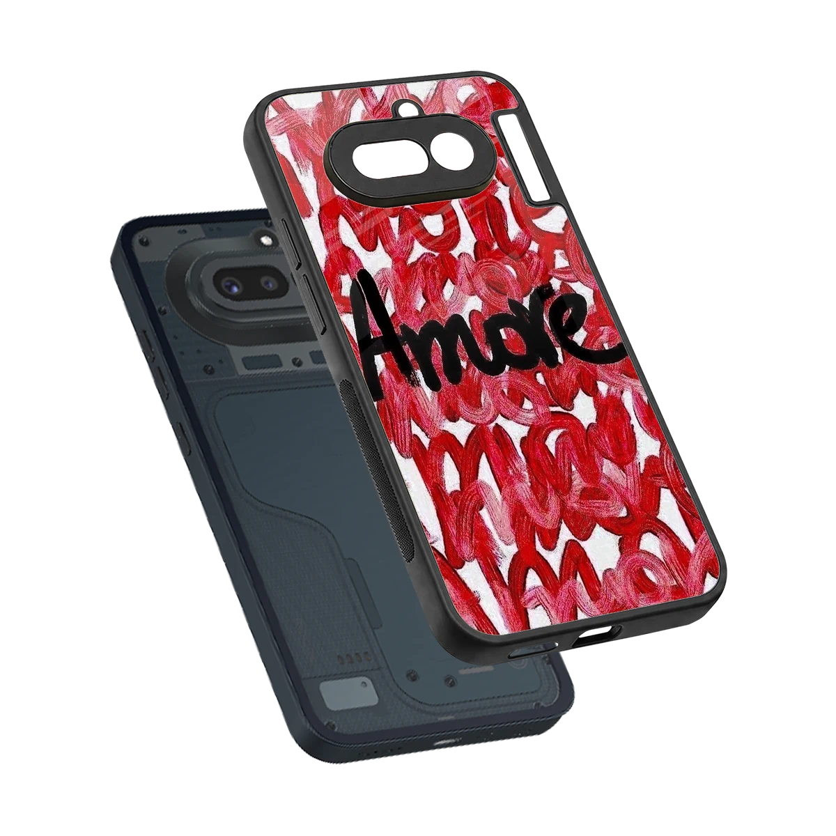 Amore sleek nothing phone 4a cover with tempered glass back and TPU edges