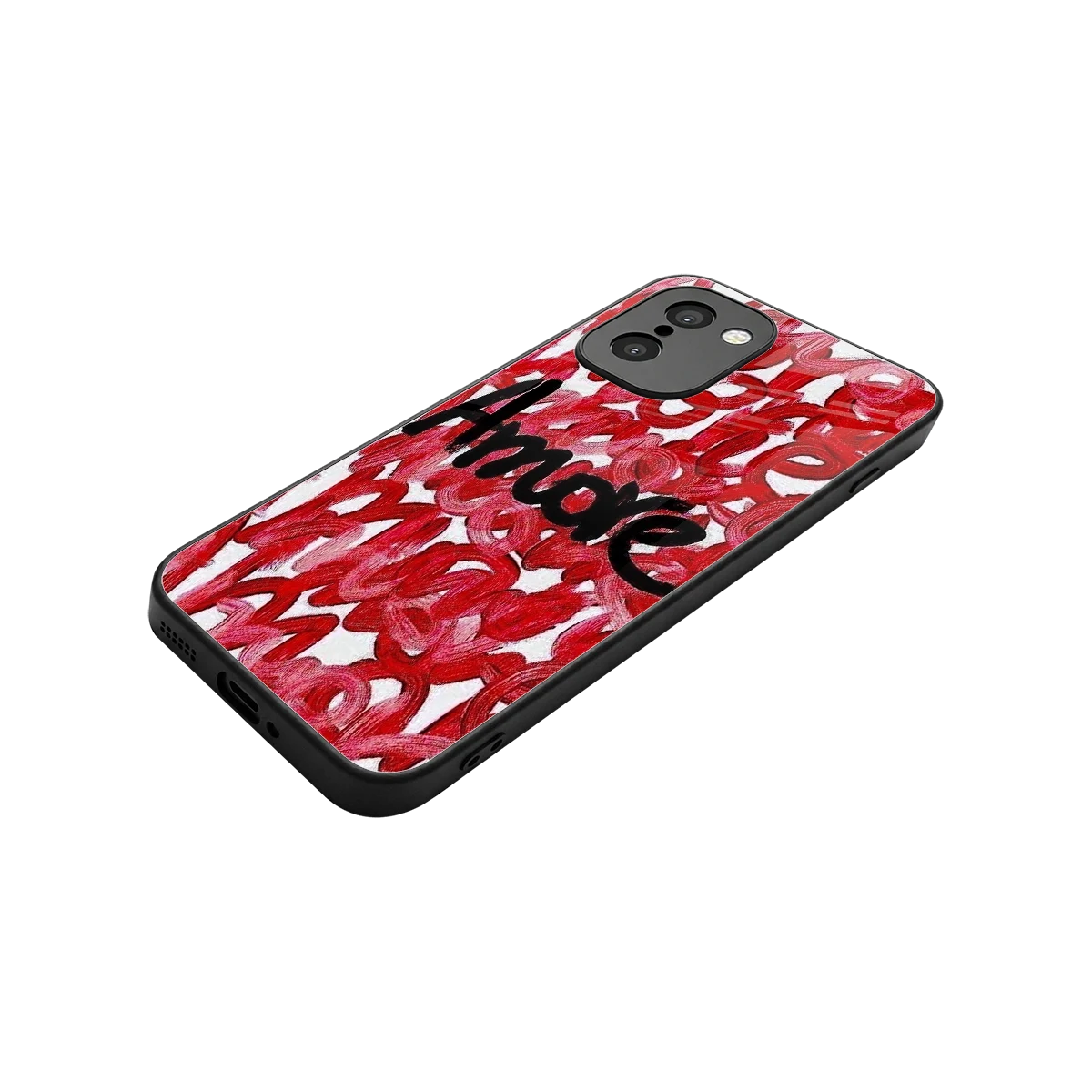 Amore stylish phone case for oneplus 15r | glossy glass and slim fit