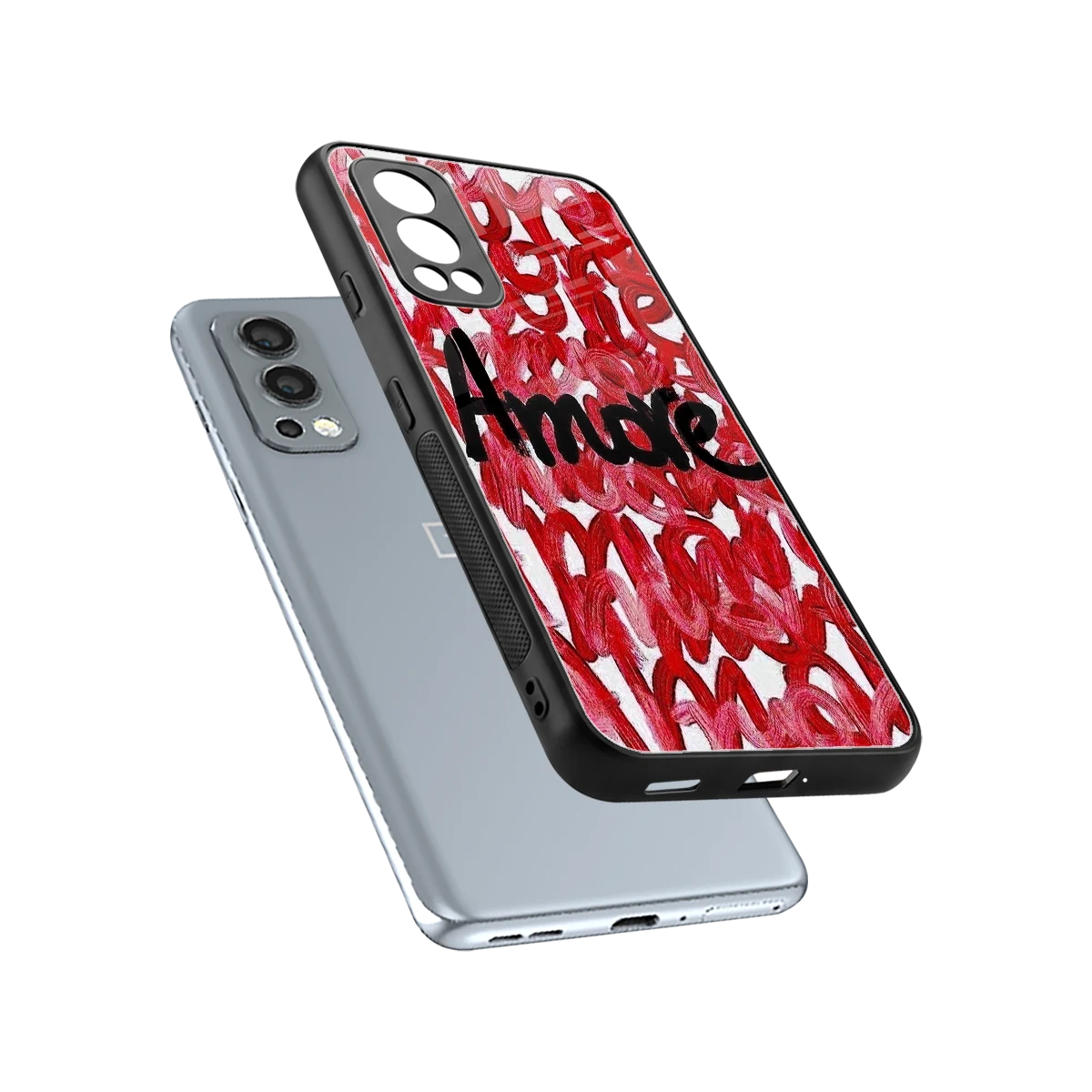 Amore sleek oneplus nord 2 cover with tempered glass back and TPU edges