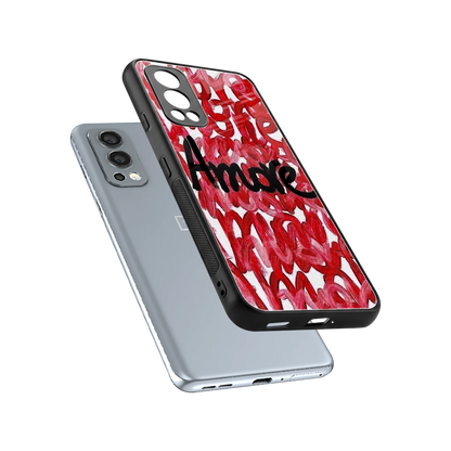 Amore sleek oneplus nord 2 cover with tempered glass back and TPU edges