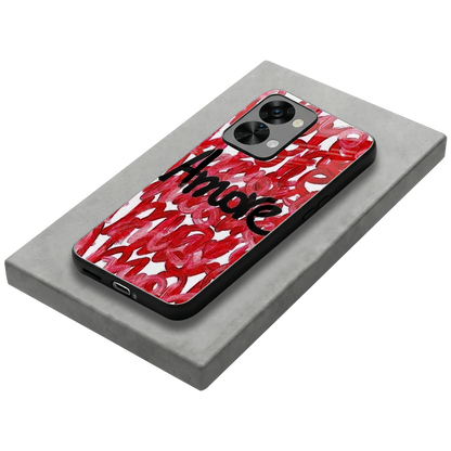 Amore stylish phone case for oneplus nord 2t | glossy glass and slim fit