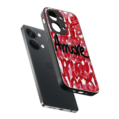 Amore sleek oneplus nord 3 cover with tempered glass back and TPU edges