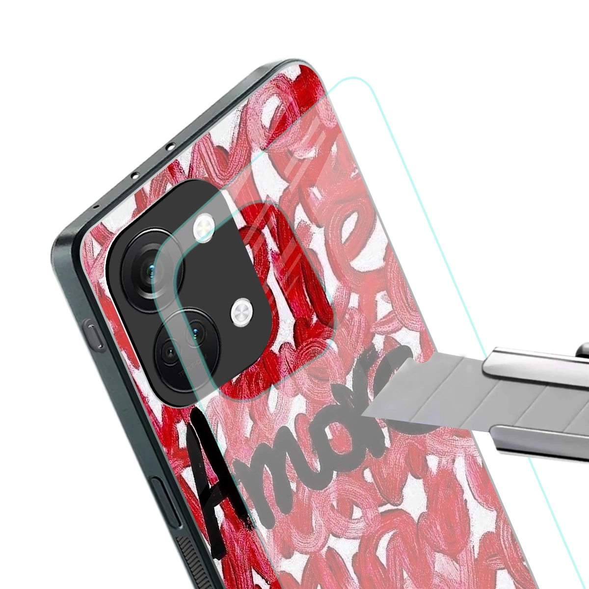 Amore stylish phone case for oneplus nord 3 | glossy glass and slim fit