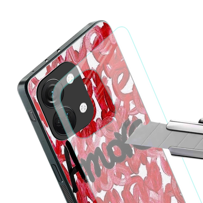 Amore stylish phone case for oneplus nord 3 | glossy glass and slim fit