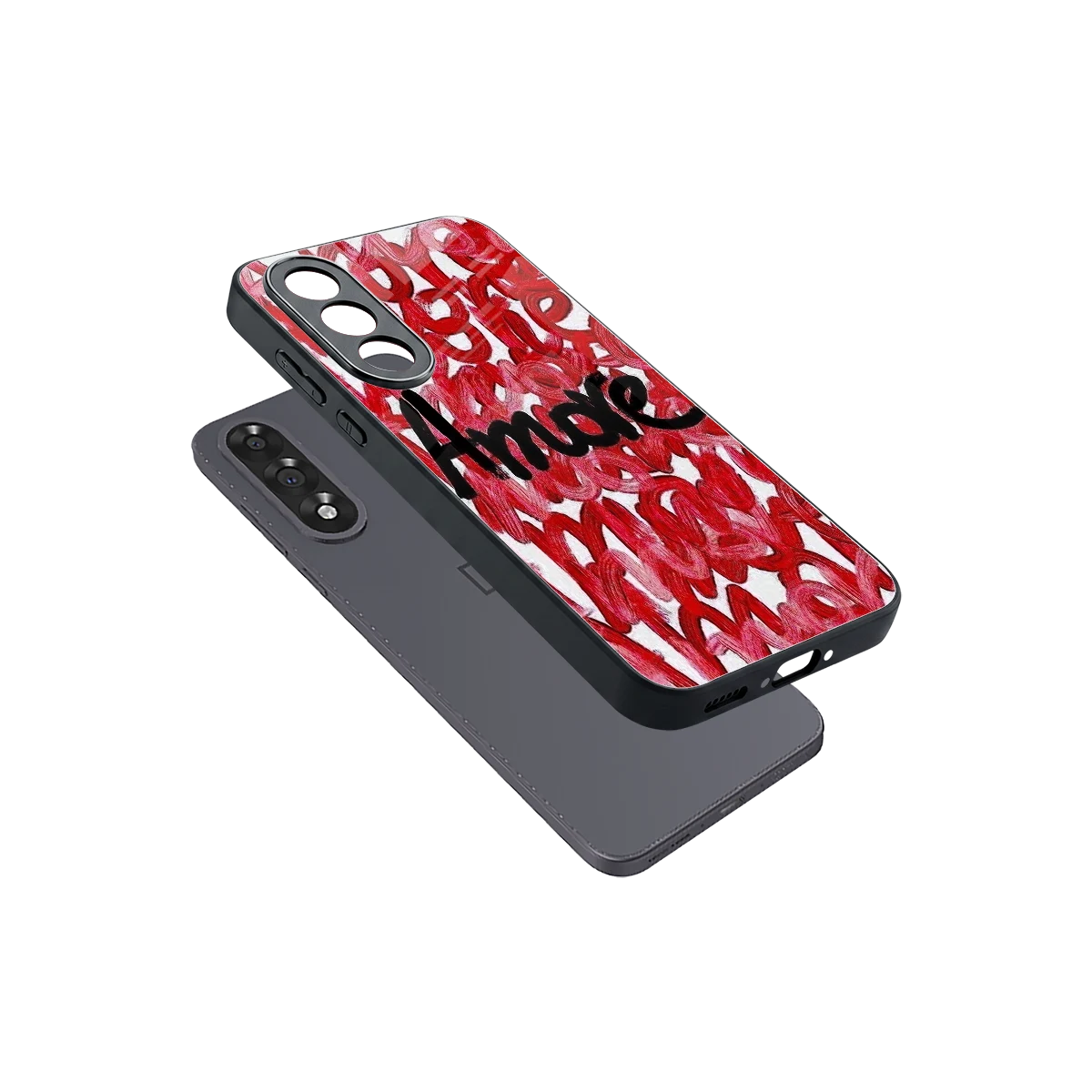 Amore sleek oneplus nord 5 cover with tempered glass back and TPU edges