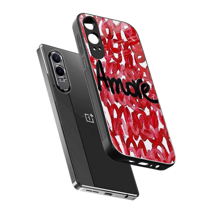 Amore sleek oneplus nord ce 4 lite cover with tempered glass back and TPU edges