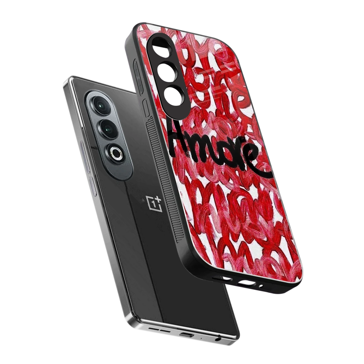 Amore sleek oneplus nord ce 4 cover with tempered glass back and TPU edges