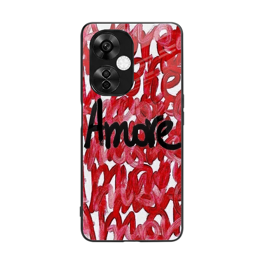 Amore back phone cover | glass case for oneplus nord ce 3 lite