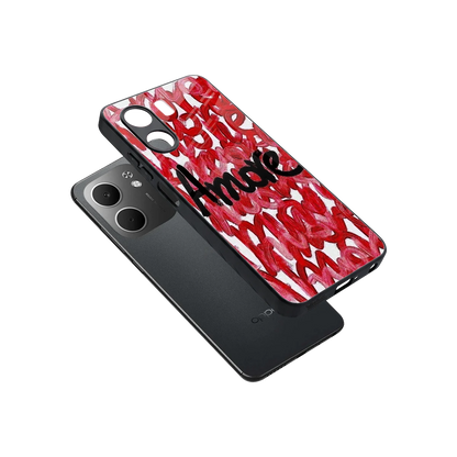 Amore sleek oppo a5x 5g cover with tempered glass back and TPU edges
