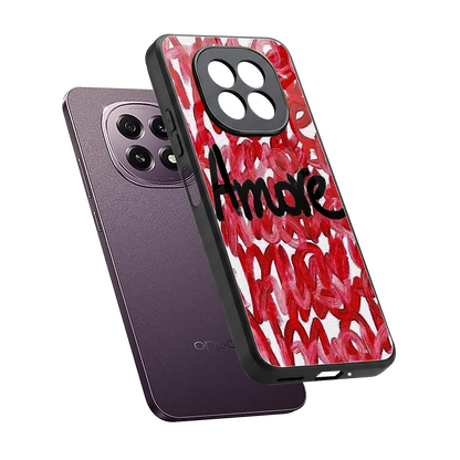 Amore sleek oppo f29 5g cover with tempered glass back and TPU edges