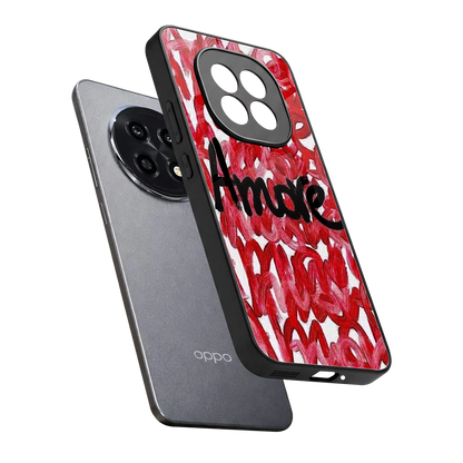 Amore sleek oppo f29 pro 5g cover with tempered glass back and TPU edges