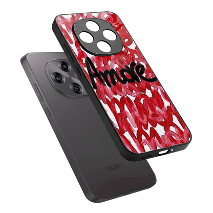 Amore sleek oppo f31 pro 5g cover with tempered glass back and TPU edges