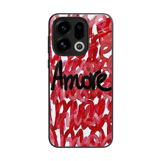 Amore back phone cover | glass case for oppo find x9