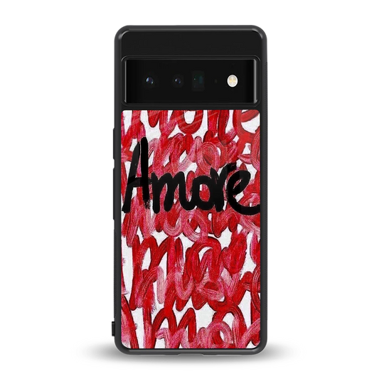 Amore back phone cover | glass case for google pixel 6 pro