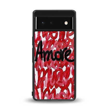 Amore back phone cover | glass case for google pixel 6a