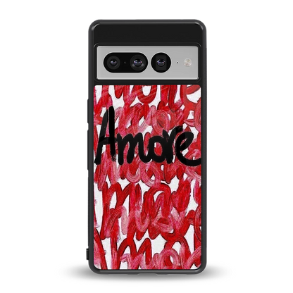 Amore back phone cover | glass case for google pixel 7 pro