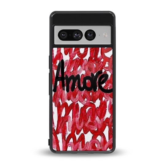 Amore back phone cover | glass case for google pixel 7 pro