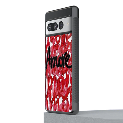 Amore stylish phone case for google pixel 7 pro | glossy glass and slim fit