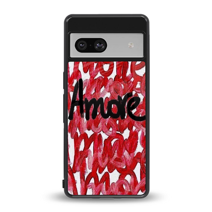 Amore back phone cover | glass case for google pixel 7a