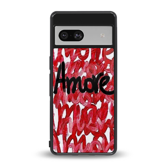 Amore back phone cover | glass case for google pixel 7a