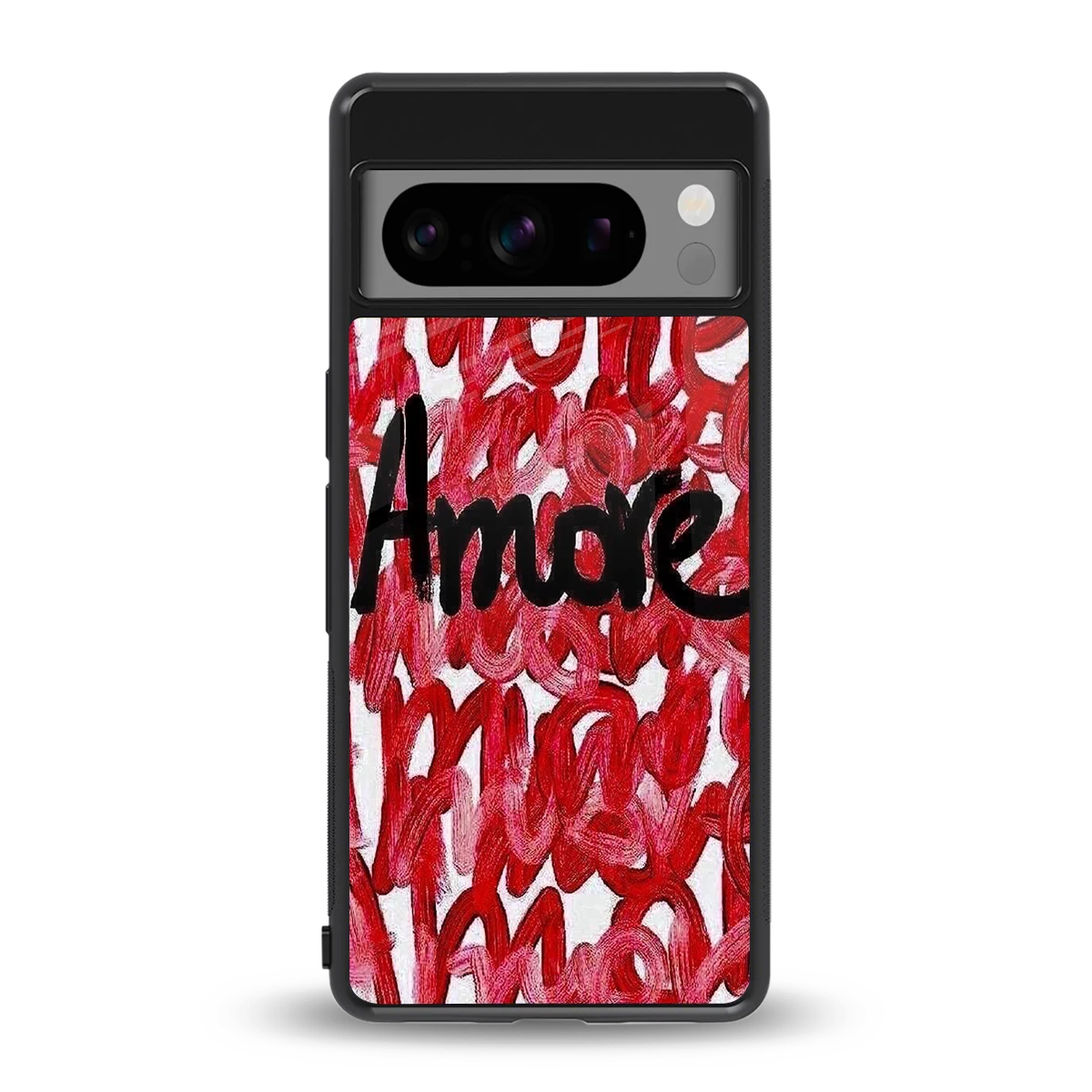 Amore back phone cover | glass case for google pixel 8 pro