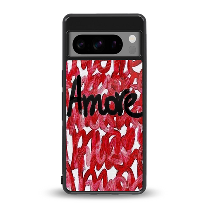 Amore back phone cover | glass case for google pixel 8 pro