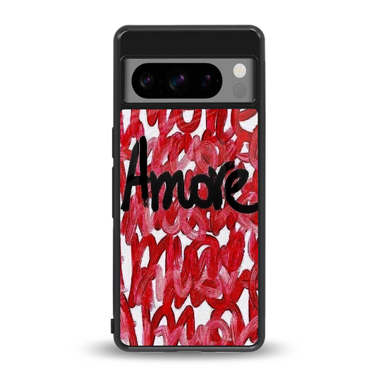 Amore back phone cover | glass case for google pixel 8 pro
