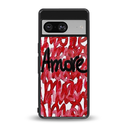 Amore back phone cover | glass case for google pixel 8