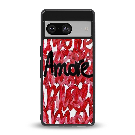 Amore back phone cover | glass case for google pixel 8