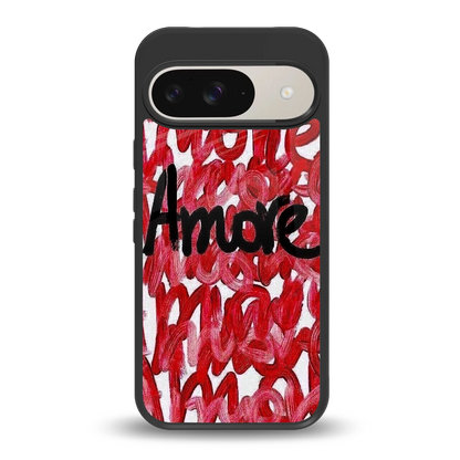 Amore back phone cover | glass case for google pixel 9