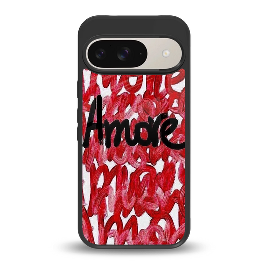 Amore back phone cover | glass case for google pixel 9