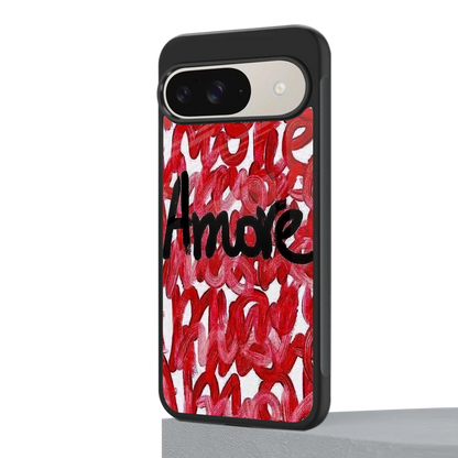 Amore google pixel 9 mobile cover | shockproof glass phone case