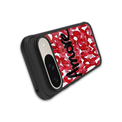 Amore stylish phone case for google pixel 9 | glossy glass and slim fit