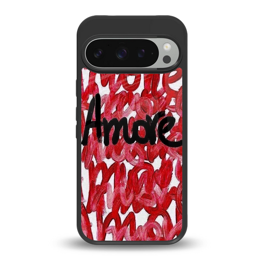 Amore back phone cover | glass case for google pixel 9 pro xl