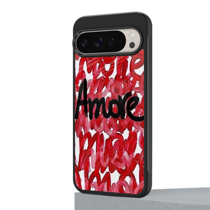 Amore google pixel 9 pro mobile cover | shockproof glass phone case