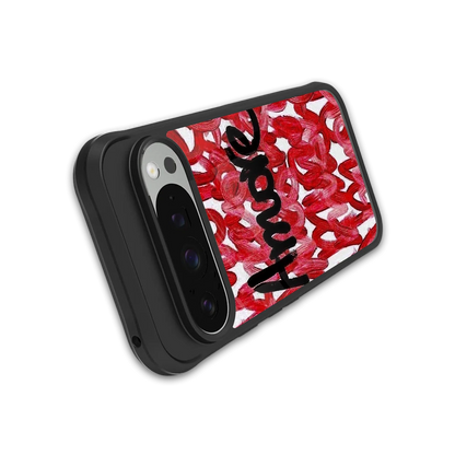 Amore stylish phone case for google pixel 9 pro | glossy glass and slim fit