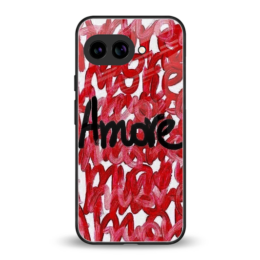 Amore back phone cover | glass case for google pixel 9a