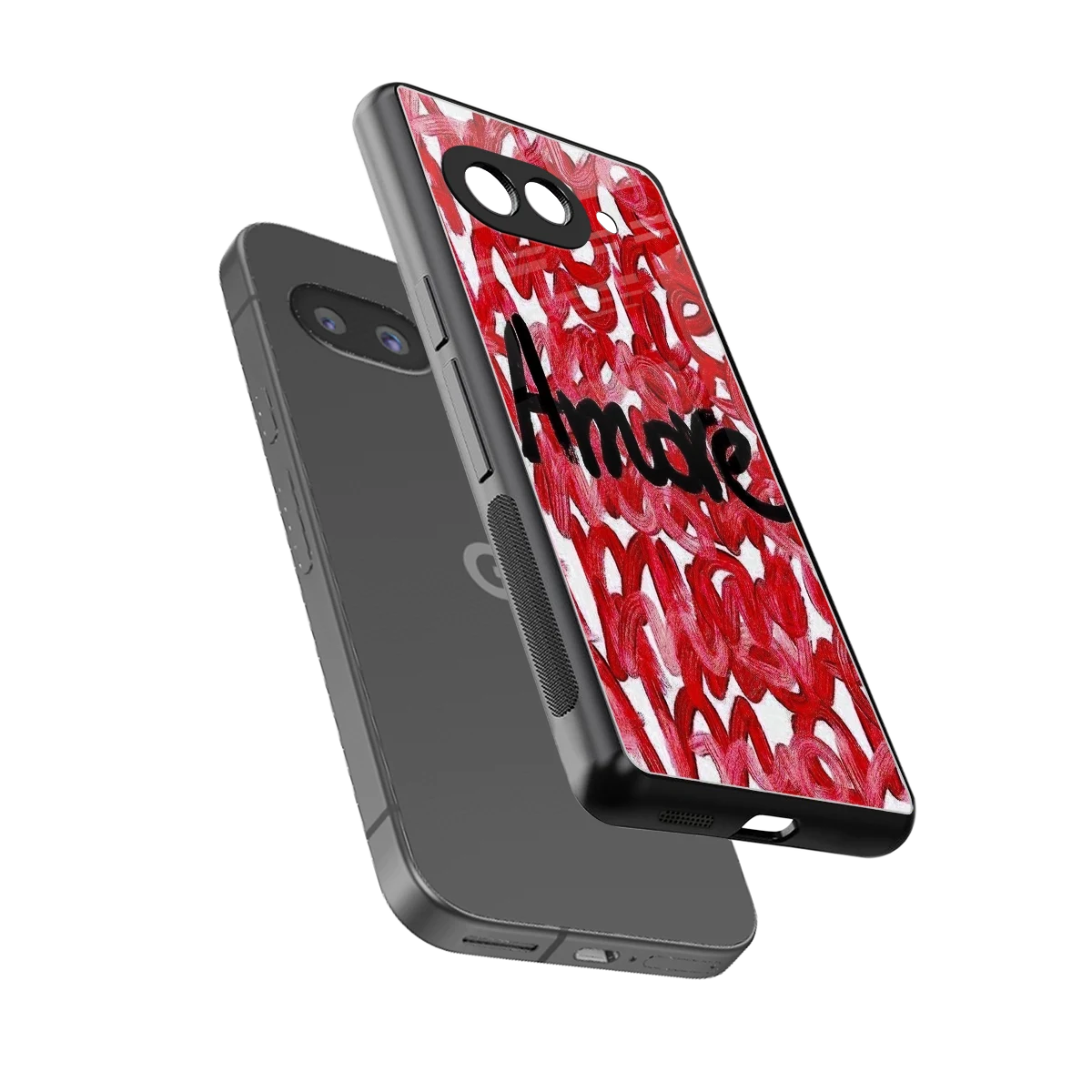 Amore sleek google pixel 10a cover with tempered glass back and TPU edges