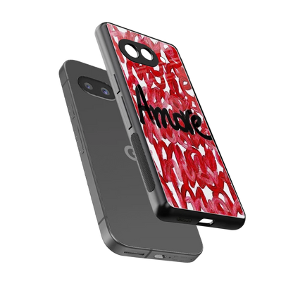 Amore sleek google pixel 10a cover with tempered glass back and TPU edges