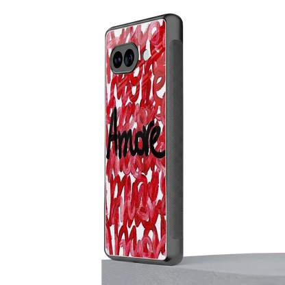 Amore google pixel 10a mobile cover | shockproof glass phone case