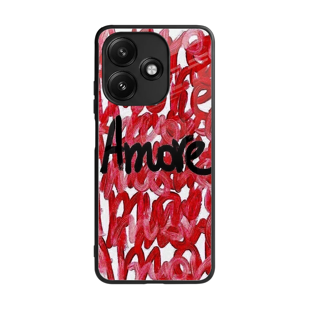 Amore back phone cover | glass case for redmi 12 5g