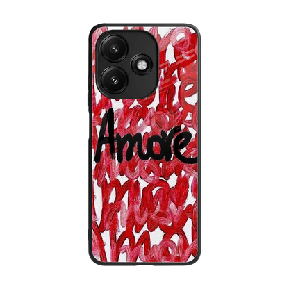 Amore back phone cover | glass case for redmi 12 5g