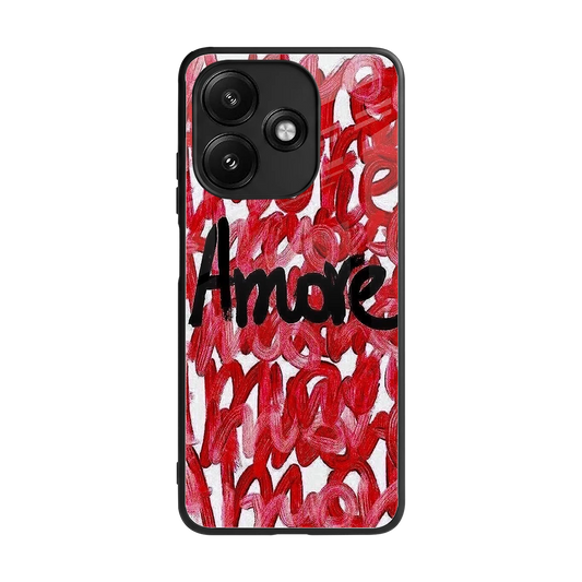 Amore back phone cover | glass case for redmi 12 5g