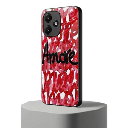 Amore redmi 12 5g mobile cover | shockproof glass phone case