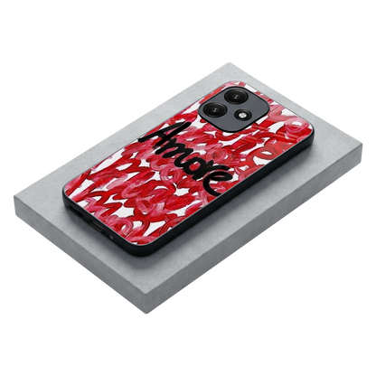 Amore stylish phone case for redmi 12 5g | glossy glass and slim fit