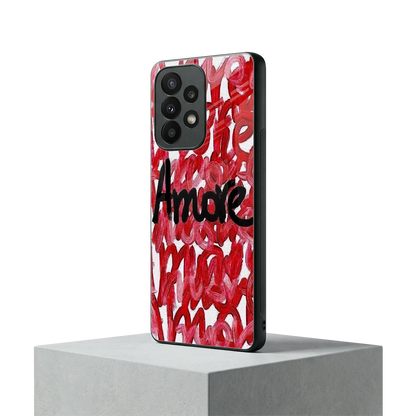 Amore samsung galaxy a23 mobile cover | shockproof glass phone case